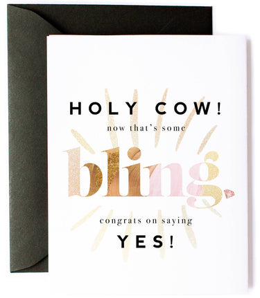 Funny Engagement Ring Greeting Card, Bride Wedding Congrats